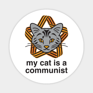 My Cat Is A Communist Russian Blue Cat Magnet